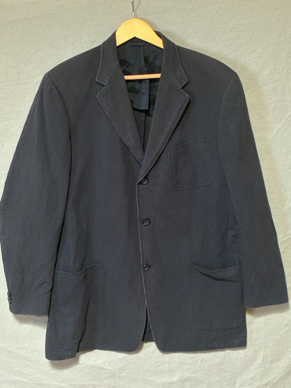 Vintage Burberry Relaxed Corduroy Single Breasted Blazer Jacket 42L Quiet Luxury